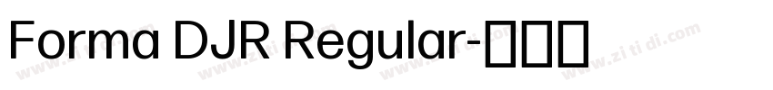 Forma DJR Regular字体转换